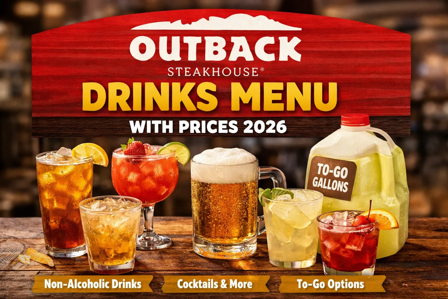 Outback drinks menu